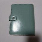 Filofax Personal 6 Rings Notebook Planner Agenda Mint Green Patent Leather