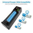 18650 Battery Charger  1 Bay Battery Charger With Smart Lcd Display Fast Char   