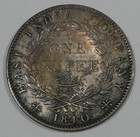 1840 India Queen Victoria Silver Rupee Coin Very Fine extra Fine