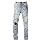 Hot New Purple Brand Men s Fashion Classic Pattern Jeans  