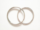 50 Pcs 38mm 1 5  Round Edged Split Key Chain Ring Connector Keychain Keyring sil
