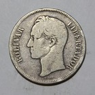 1888 Venezuela Silver Five 5 Bolivar Better Date 281k Mint  -821-
