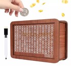 2pcs  10 000 Wooden Money Bank With Counter     Piggy Bank Saving Challenge Box