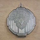 Vintage Silver Tone Metal Compact Floral Intricate Design Powder Compartments