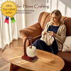 Yarn Holder Spinner For Crocheting And Knitting  Wooden Yarn Winder With Magneti