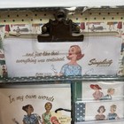 Simplicity Vintage Stationary Gift Set Clipboard Notebooks Bookmark Pouch New