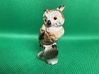 Vintage Mini  Brown Owl Bone China Figurine 2 25  Tall