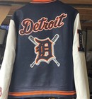 Vintage World Series 1984 Varsity Style Wool With Leather Jacket Detroit Tigers