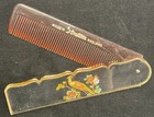 Vintage Stratton Compact-multi Color Pheasant   Flowers W matching Folding Comb