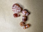Ancient Bactrian Etched Carnelian Beads 200bce Authentic