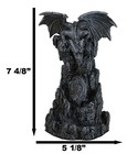 Ebros Dark Rocky Mountain Chernos Dragon Backflow Incense Tower Burner Statue