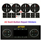 2x Ac Dash Button Repair Kit Dual Climate Control Decal Sticker For Gm Suv Truck