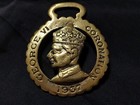 Vintage Brass Medallion Ornament George Vi Coronation 1937 Wall Plaque Decor 4 