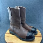 Red Wing Pecos 2231 Mens 11 5 D Brown Leather Steel Tuff Toe Pull On Boots Usa