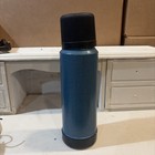 Vintage Stanley 1 0 Liter 1 1qt Vacuum Bottle Hammertone Blue Thermos Near Mint