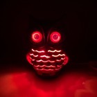 Vintage Ceramic Brown Tan Owl Bedside Night Orange Light Up Eyes Lamp Hand Paint