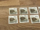 10 X Used New Zealand 40c Brown Kiwa Postage Stamps 