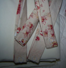 2 Waverly Norfolk Rose Fabric Tiebacks  - Each Measure 27  Long With Rings On En