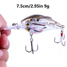 9pcs Crankbait Feather Hook Fishing Lure Kit Plastic Artificial Bait 7 5cm 9g