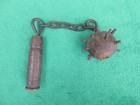 Vintage Wood Handle Mace Spiked Ball Chain Flail Morning Star Hunting Type Bolas