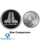 Jl Audio Badge 3m Tape 0 85 Electroform Logo Black Disc Satin-chrome Silver New