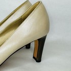 Vintage St  John Cap Toe Heels Pumps Womens Shoes Sz 7 5 Aa Tan Neutral Italy