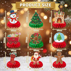 Christmas Party Decorations - Santa Snowman Tree Honeycomb Centerpieces