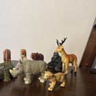 Lot Of 9 Safari Wild Animals Assorted 3-7    Hard Plastic Figurines Toys