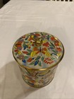 Vintage Mcm Decorative Floral Daher Metal Tin Made In England Retro
