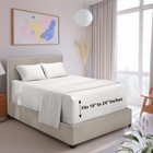 Extra Deep Pocket King Sheet Set  White   4 Piece Bed Sheet Set  Ultra Soft     