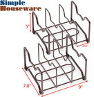 Kitchen Cabinet Pantry And Bakeware Organizer Rack Holder  Bronze - 2 Pack