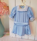 New American Girl Doll Samantha Blue Winter Party Dress   Tights Outfit Retired