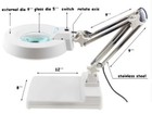 20x Magnifier Led Lamp Light Benchtop Magnifying White Glass Lens Read Repair 