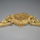 Large Antique French Gilded Bronze Furniture Pediment Decoration  Cornucopias