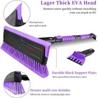 56 Inch Truck Snow Brush And Ice Scraper With Long Handle  Heavy Duty Snow Broom