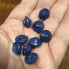12 Vintage Antique Old Stock Antique Wood Cone Blue  Shank Buttons 1 2inch