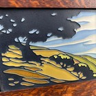 Motawi Tileworks California Oak Tree Tile In Nutmeg Frame Yoshiko Yamamoto