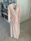 Vtg Judith Ritter Barbizon Boutique Pink Robe Lace Hollywood Regency Wedding
