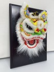 Vtg Colorful Handmade Chinese Lion Dance Mask Home Decor Plaque  226