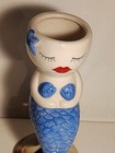 Shelf Sitter Plant Pot Mermaid Girl Statue Nautical Beach Home Decor 6 5 