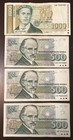 Bulgaria 1991-1994 20 50 100 200 500 1000 Leva Some Unc 36 Banknotes