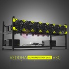 8gpu 7fans Miner Rig Aluminum Stackable Open Air Mining Case Computer Frame