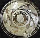 2019 Australia 1oz Silver Proof Domed  5 Coin  the Moon  In Case With Coa