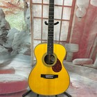     ebony Fingerboard Om28 Acoustic Guitar Hollow Yellow Body  Solid Spruce Top