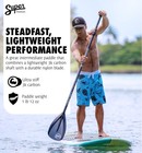 Sup Paddle - Carbon Fiber   Fiberglass Paddles - 3 Piece Adjustable Paddle Bo   