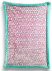 Okie Dokie Pink   Aqua Baby Blanket 40  X 30 