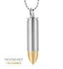 New Bullet Silver Gold Urn Cremation Ashes Holder Silver Memorial Necklace