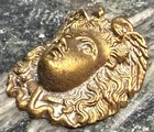 Antique Victorian Cast Brass Medusa Head Artifact   Figure