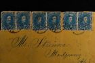 1862 Csa Scott  4 Us Confederate Stamp - 3 Pairs On Cover  Rare Civil War 