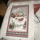 Holiday Homestead Quilt Kit Winter Barn Scene Snowflake Fabric Mpn 27158